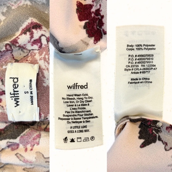 Aritzia Wilfred Morel Floral Off the Shoulder Blouse Size S - Picture 8 of 8
